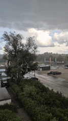 Storm System Moves Through Ergolding Germany Thursday Evening