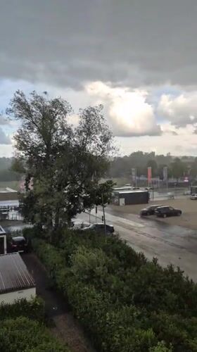 Storm System Moves Through Ergolding Germany Thursday Evening
