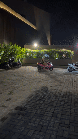 Evening dining and scooter scenes captured across Bali locations