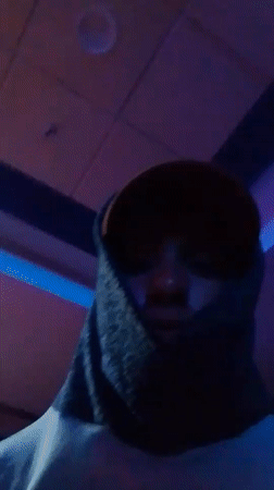 Close-up videos capture two hooded individuals in Porlamar, Venezuela