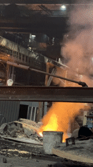 Industrial Fire Documented at Metal Processing Plant in Belarus