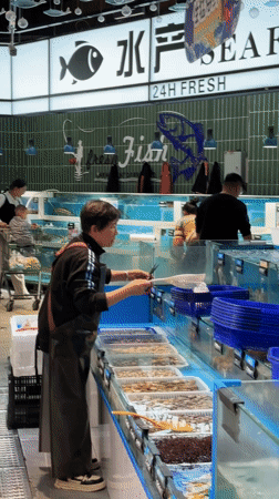 Routine grocery shopping observed at Jiangjin market