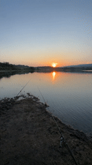 Sunset captured on video at Bulgarian lake