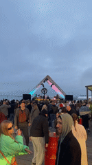 Electronic music event draws crowds to Saint Petersburg waterfront venue