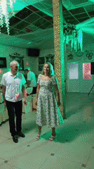 Party night in a decorated banquet hall, Korzhevo, Moldova