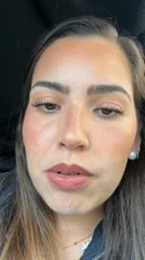 Woman films beauty routine in car, Santa Clara Ocoyucan