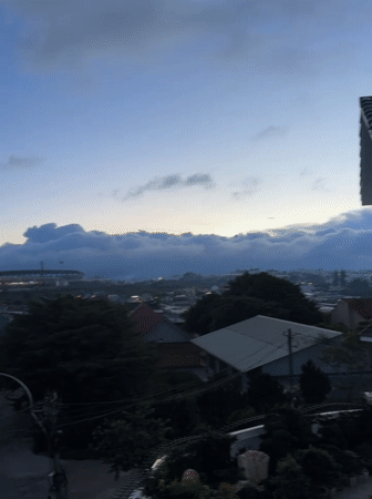 Cloudy dusk captured over Da Lat, Vietnam cityscape
