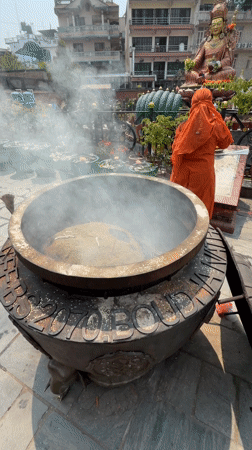 Early morning Buddhist religious activities observed at Boudhanath Stupa
