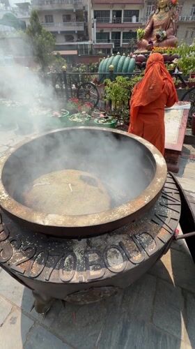 Early morning Buddhist religious activities observed at Boudhanath Stupa