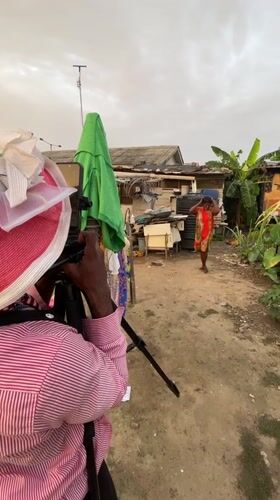 Smartphone filming sessions documented in Ado, Nigeria during golden hour