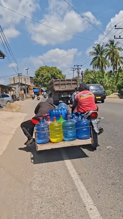 Motorcycle activity observed across two Indonesian villages within minutes