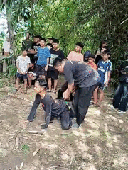 Traditional Indonesian cultural ceremony held in Gebang