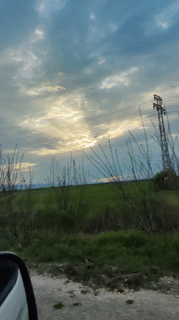Morning drive captured on empty Bulgarian road