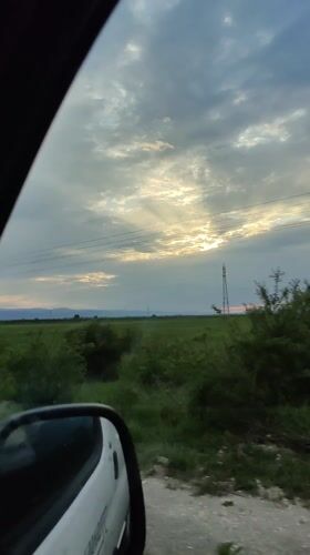 Morning drive captured on empty Bulgarian road