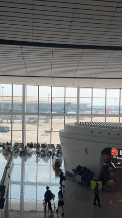 Morning at Beijing Daxing Airport, inside and out