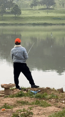 Night fishing observed at Da Lat lake