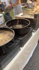 Makarska waterfront food festival with grills, stalls, and fresh seafood