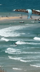 Morning beach activities observed in Netanya, Israel