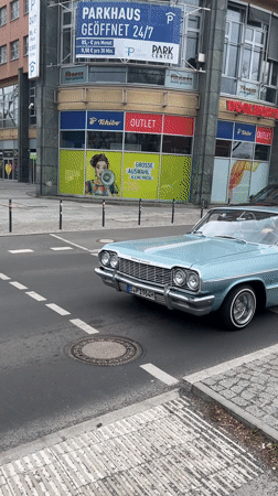 Vintage Chevrolet Impala spotted driving through Berlin intersection