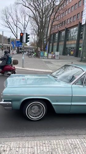 Vintage Chevrolet Impala spotted driving through Berlin intersection