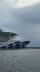 Cruise ship arrival and dock assistance documented in Bar, Montenegro