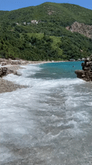 Beach day perspectives from Prijevor, Montenegro coastline