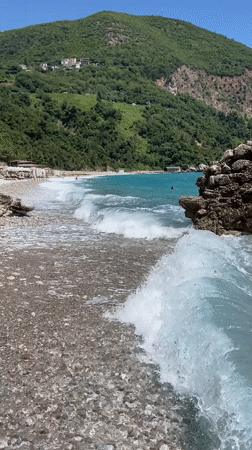 Beach day perspectives from Prijevor, Montenegro coastline
