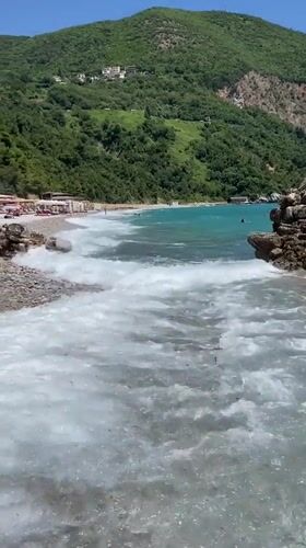 Beach day perspectives from Prijevor, Montenegro coastline