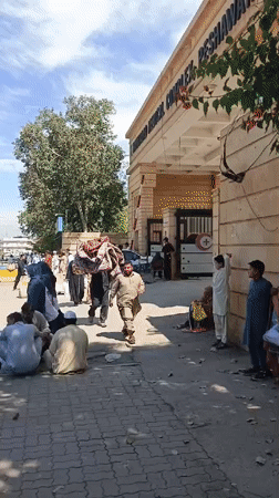 Daytime street activity recorded in Peshawar, Pakistan
