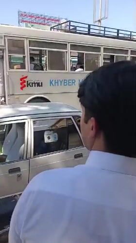 Daytime street activity recorded in Peshawar, Pakistan