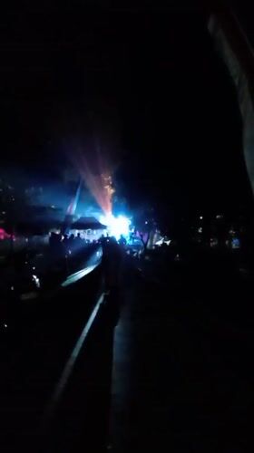 Mobile stage draws crowds in Winong, Indonesia
