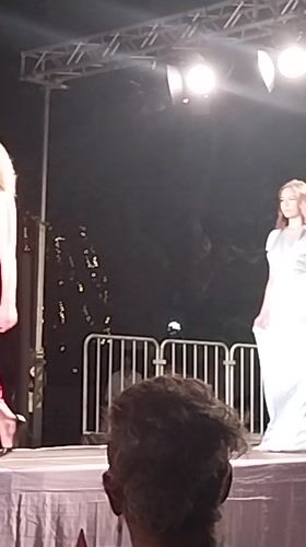 Runway looks at a fashion show in Ponsacco, Italy
