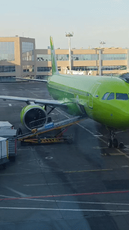S7 Airlines aircraft spotted at Moscow's Domodedovo Airport