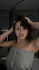 Woman Takes Bathroom Selfies in Лобаново, Russia