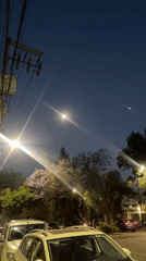 Nighttime street scene captured in Mexico City