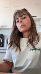 Woman documents casual morning with dog in Cannes