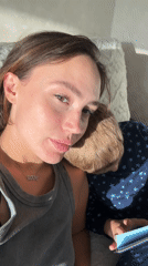 Mother and child share quiet moment in Surgut home