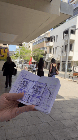 Morning street scenes documented across Tel Aviv neighborhoods