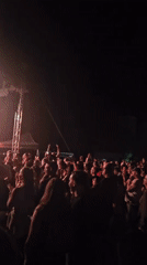 RXB Bonanza plays an outdoor night concert in Hévíz, Hungary