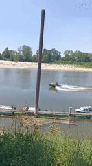Summer afternoon activities along Po River in Guastalla