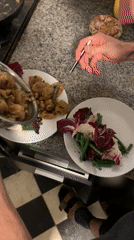 Late-night cooking session captured in Buenos Aires kitchen