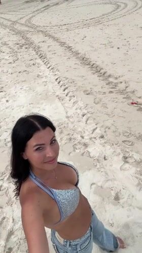 Woman in sequined bikini photographed on Ban Haad Rin beach
