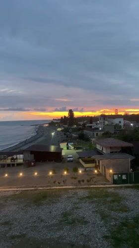 Dramatic sunset documented across Giachrypsh coastal town, Abkhazia