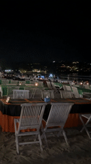 Beachside dining event set up in Kuta Selatan, Indonesia