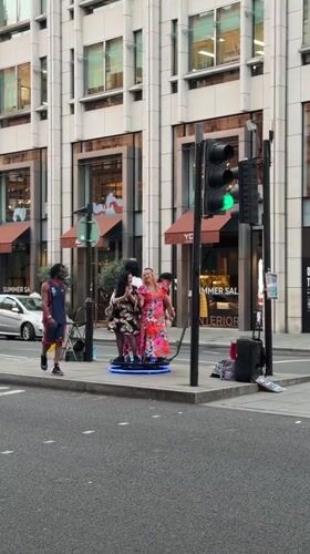 Group hits a 360 photo booth somewhere in London