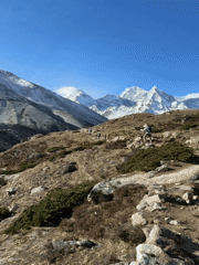 Trekkers Navigate Rocky Himalayan Trails in Nepal's Khumjung Region