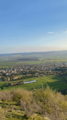 Clear skies over Bulgarian countryside captured in panoramic view