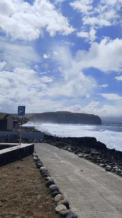Coastal scenes captured in Ribeira Grande during afternoon swim