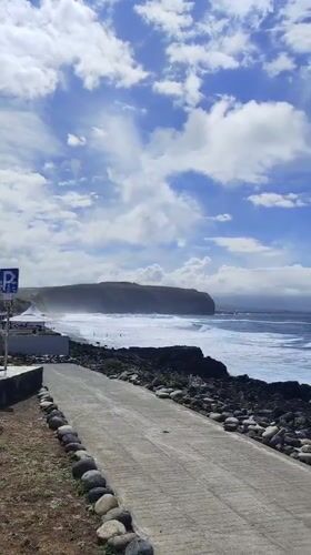 Coastal scenes captured in Ribeira Grande during afternoon swim