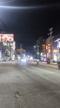 Night street scenes captured in Phú Quốc, Vietnam